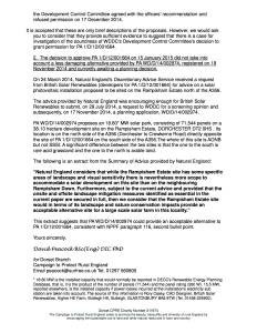 P2 Dorset CPRE Letter to NPCU Ref Call-in 1 D 12 001664 5 February 2015